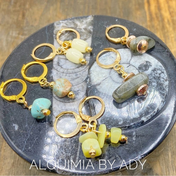 Alquimia Gold and Yellow Earrings - Picture 1 of 1